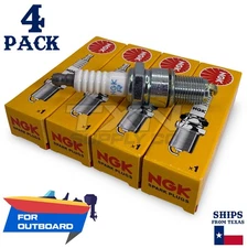 4 NGK Spark Plugs - For Yamaha 250 FL250BETU 4-Stroke 2006- Outboard Motor