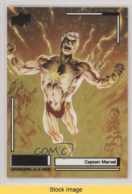 2023 Upper Deck Allegiance Avengers vs X-Men Gold Aurum Captain Marvel READ 4z8