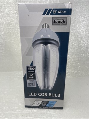 4500 Lumen 40W LED Cob Bulb - GT-Lite - Wet Rated Enclosed Fixture Non-Dimmable