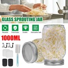 1000ml Sprossenglas Set Keimglas Keimgerät Keimgläser w/ Abtropfschale Satz 2X