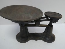 ANTIQUE METTERS MELBOURNE KFB LTD BALANCE SCALES CAST IRON & COPPER TRAY DISH