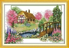 Happy Forever 11CT Stamped Cross Stitch, F558 Spring 2, Size 25''x18''