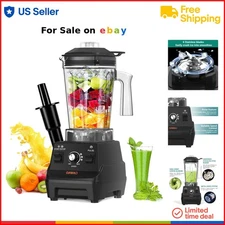 Professional Stainless Steel Blender 60oz Power 1800W Ice Smoothies Shakes