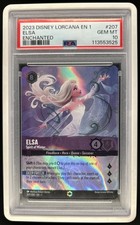 2023 Disney Lorcana Elsa - Spirit of Winter Alt Art Enchanted #207/204 PSA 10