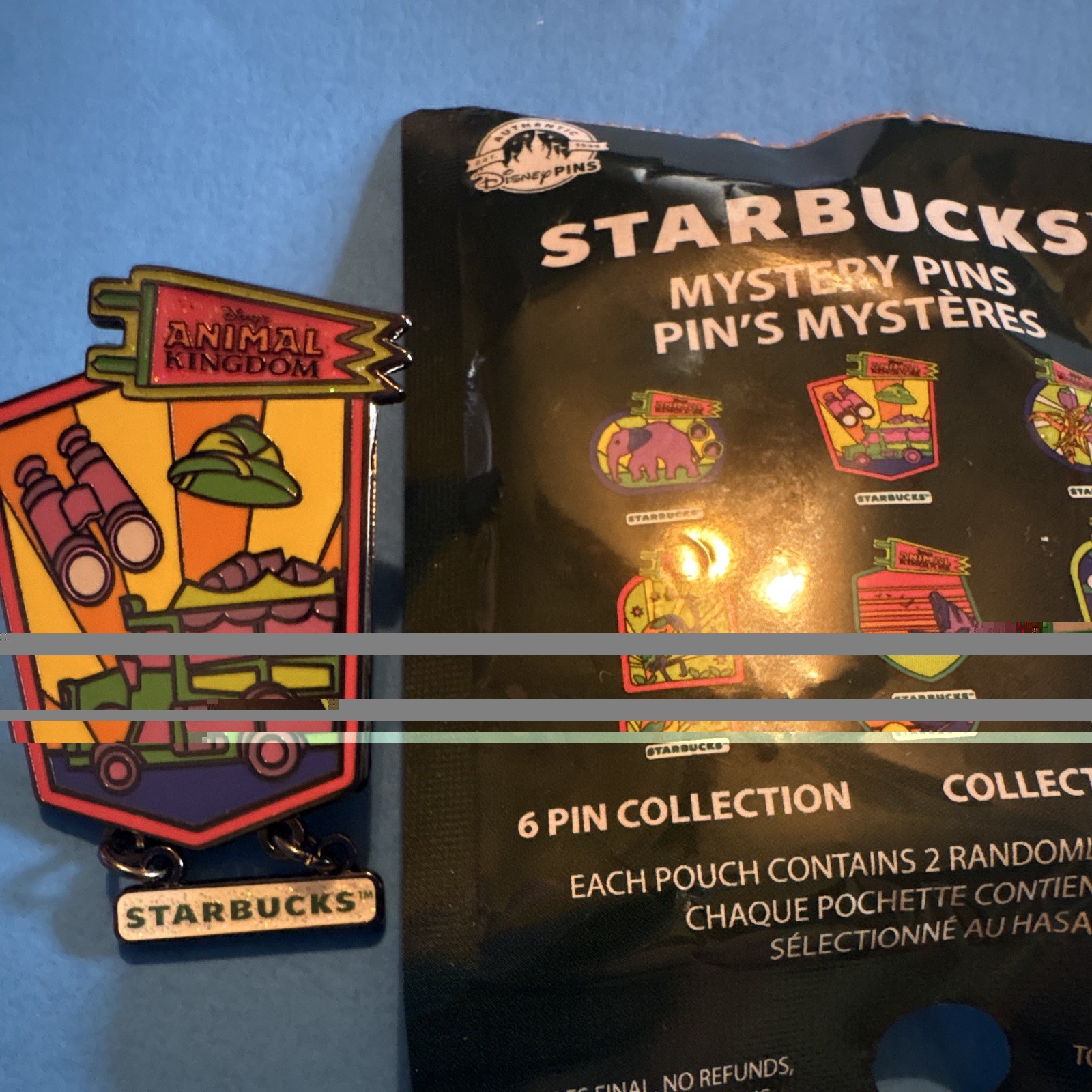Disney Starbucks Walt Disney World Mystery Pin Disney's Animal Kingdom Dangle