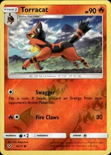 Pokemon Reverse Holo Torracat Shining Legends 16/73 LP