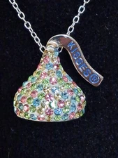 Sterling Silver Hershey Kiss Pendant Necklace