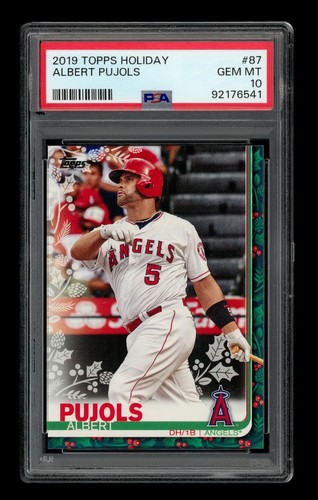 2019 Topps Holiday: # 87 Albert Pujols PSA 10 GEM MINT