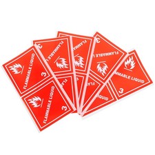  20 Pcs Small Labels Stickers Flammable Liquid Decal Flame Indicating
