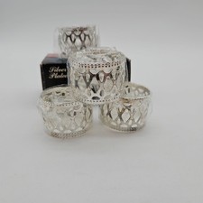 Vintage Silver-Plated Napkin Rings Set of 4 *New In Box*