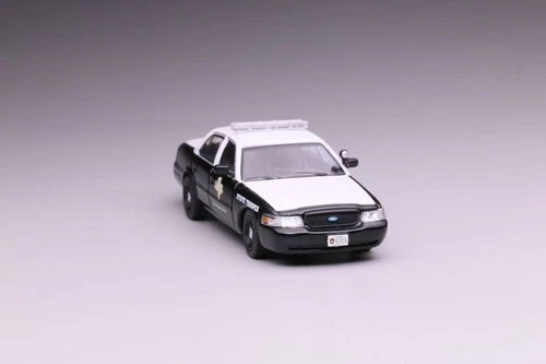 596 1:64 Black Ford CV CROWN VICTORIA Texas State Trooper Police Diecast Model - Picture 2 of 5