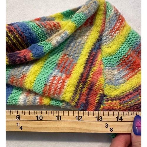 Wild Fable Knit Shrug Bolero Striped Multicolor Rainbow Sleeves Small - Picture 3 of 6