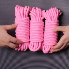 BDSM Pink Soft Bondage Rope Tie Up Fetish Shibari Couples Men Women Restraints