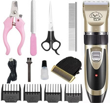 PET CLIPPERS Professional Heavy Duty Trimmer Thick Hair Dog Cat Grooming Kit New