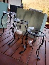 Partylite Votivkerzenhalter Verona Trio HB3307U 3er Set Glas mit Schmiedeeisen