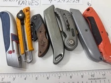 UTILITY KNIVES MIXED MANY TYPES COLORS CHOICES IN GOOD SHAPE ALL 7 FOR $11 OBO