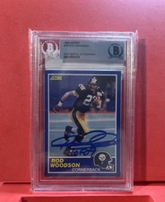 1989 Score Rod Woodson Rookie Autograph Auto BGS Signed Steelers HOF 75th TEAM ✨