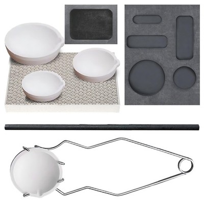 Professional Metal Melting Kit with Ceramic Crucibles (200g/500g/1000g), Grap...