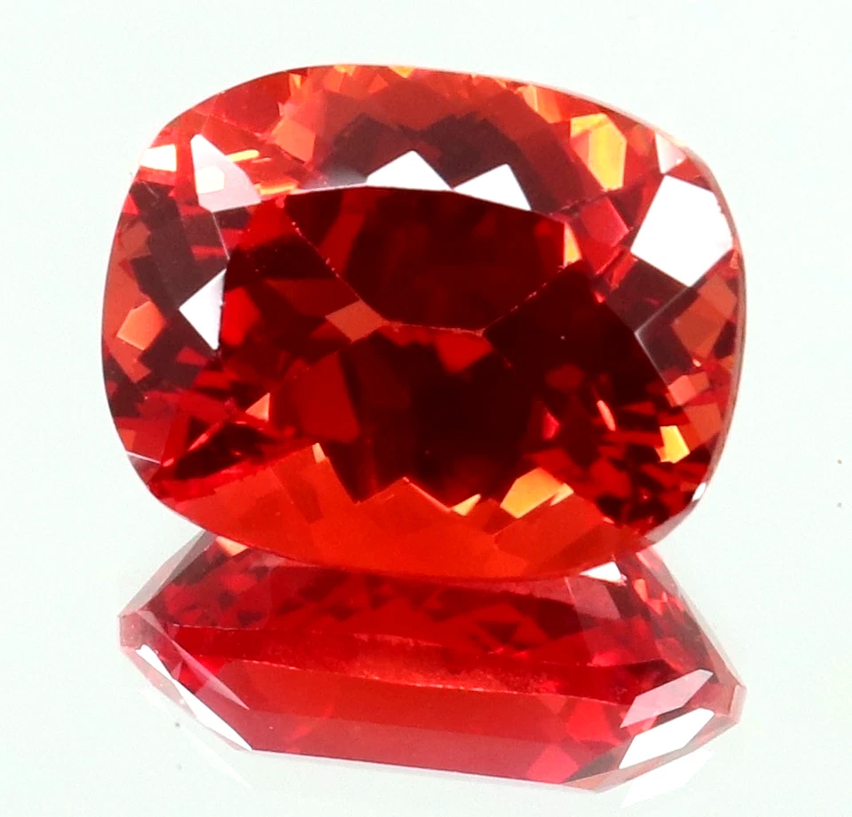 Naranja Padparadscha Zafiro Cojín Corte Piedra preciosa suelta Certificado 9,... - Imagen 4 de 4