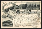 Ansichtskarte Zittau, Rathaus, K. Postamt, Oybin, Totalansicht 1898 