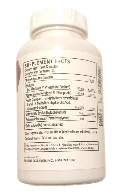 2-Pack 2 Count Thorne Research Methyl-Guard Plus - 90 Count Exp 12/2026 - Image 3 of 4