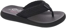 Cali from Skechers Womens Sandals Black Asana Hidden Valley Flip Flops Yoga Foam