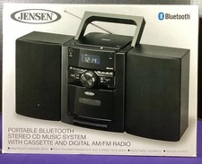 Jensen CD-785A Portable Bluetooth Stereo CD Cassette AM/FM Radio NEW