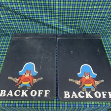 1976 Yosemite Sam Back Off Warner Bros Mud Flaps Splash Guards Truck 12x18 1976 Yosemite Sam Back Off Warner Bros Mud Flaps Splash Guards Truck 12x18