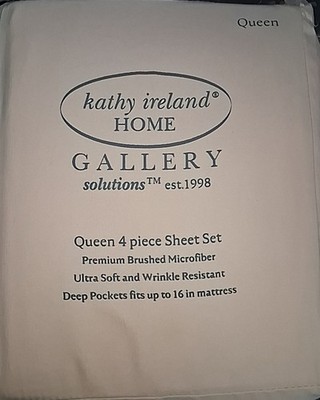 Kathy Ireland Home Gallery Solutions 4 Piece Queen Sheet Peach