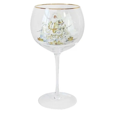 Lesser & Pavey Verre À Gin Père Noël Et Bonhomme De Neige Design Noël - Photo 1/2