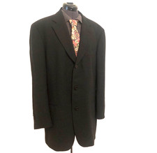 VTG BOSS 44 L Men's Brown Hugo Boss Einstein Sport Coat, 100 Virgin Wool, USA