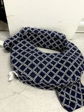 My Breast Friend Breast Feeding Pillow Nursery Blue White Used