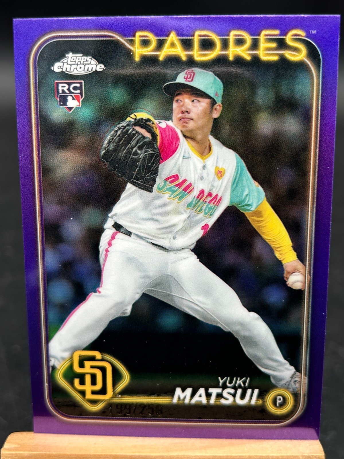 2024 Topps Chrome Update Purple USC187 Yuki Matsui /250 RC Rookie Padres