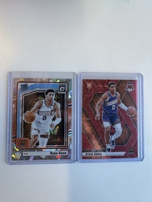 Ryan Dunn RC Lot 08/25 Cracked Ice + 35/99 Red Prizm 24-25 Optic/Mosaic Suns