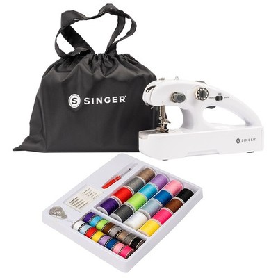 SINGER Stitch Quick + Portable Two Thread + & Bundle, white