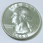 1960-D Washington Quarter BU Uncirculated 90% Silver AU About Uncirculated #9798