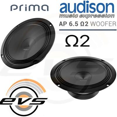 Audison Prima Ap 6.5 Ω2 Paar Woofer 165 MM Midwoofer 16,5cm 2 Ohm 210W