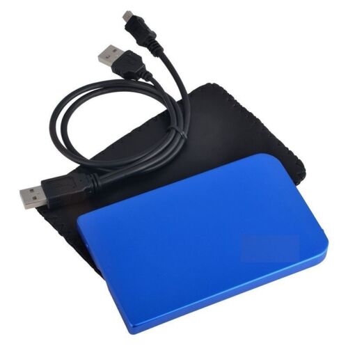 2.5" Inch Blue Sata USB 2.0 Hard Drive HDD Enclosure External Laptop Disk Case - Photo 1 sur 4
