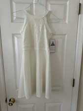 NWT  Rare Editions Girls Size 14 White communion Dress Retail 58