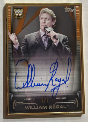 2021 Topps WWE Undisputed WILLIAM REGAL Gold Framed Auto Orange 3/3 SSP