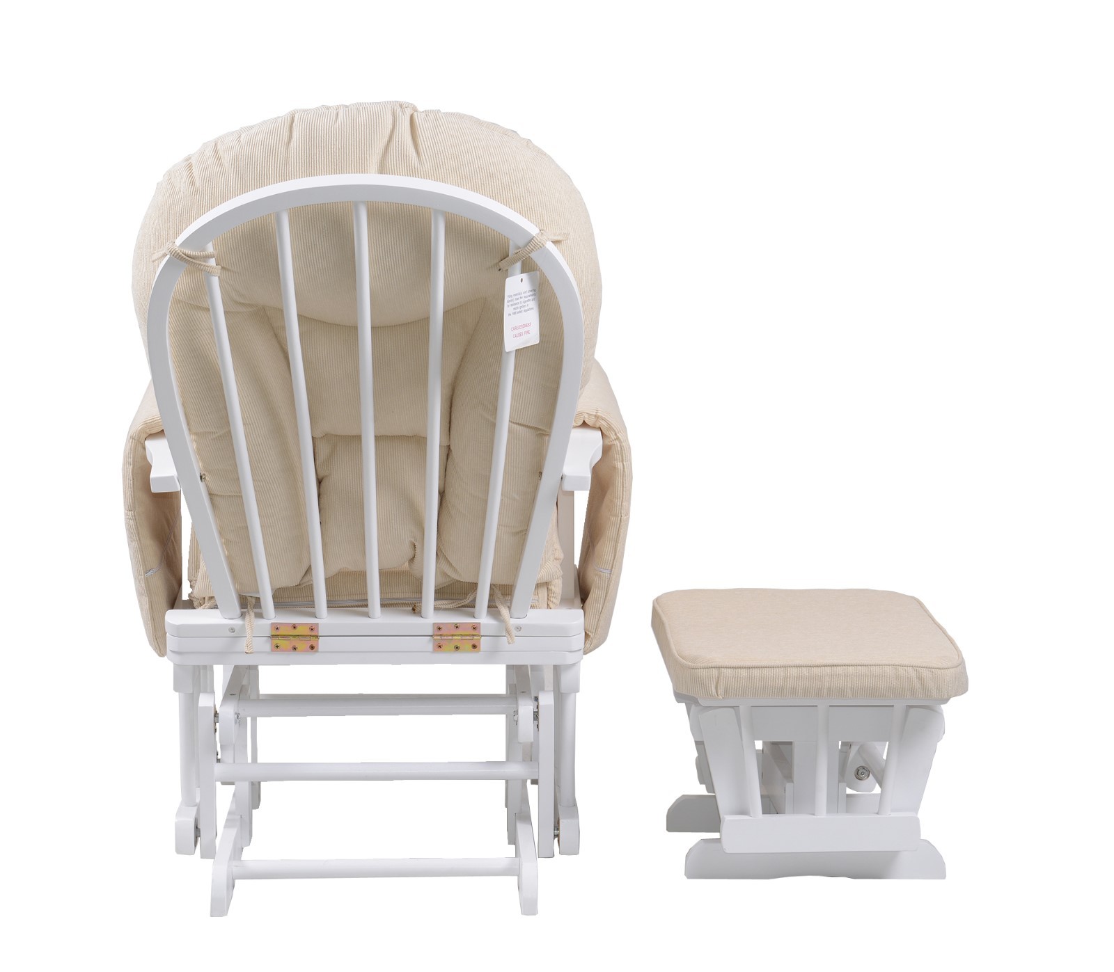 Nursing Glider Chair Serenity White with footstool eBay