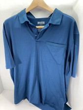 Duluth Trading Co Polo Shirt Men Size XL Blue Short Sleeve Pocket Stretch Golf