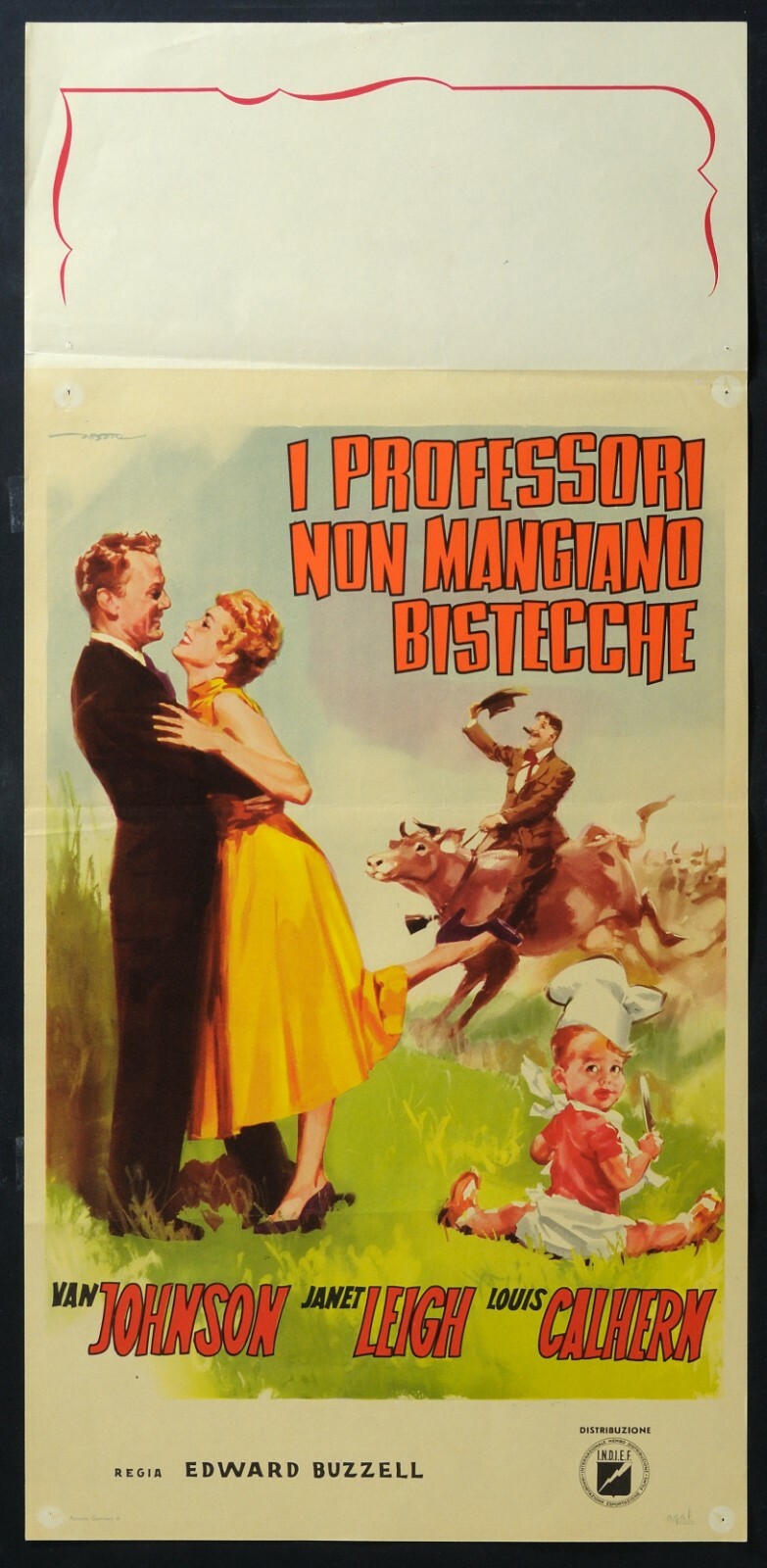 Locandina originale film I professori non mangiano bistecche (1953) - Regia di Edward Buzzell