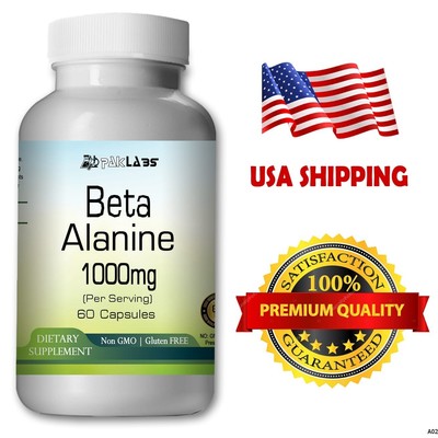 Beta Alanine 60 Capsules 100mg Bottles Soy-Free, Starch-Free & Grains Free