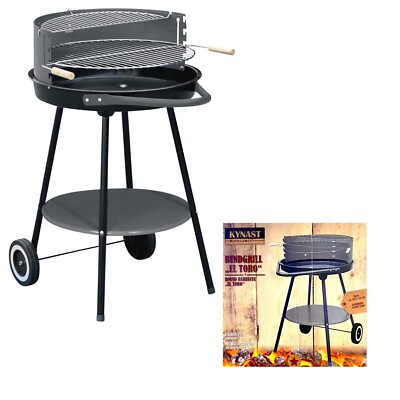 Rundgrill Holzkohlegrill mit Räder  52x84cm EL TORO Grillwagen Grill  BBQ