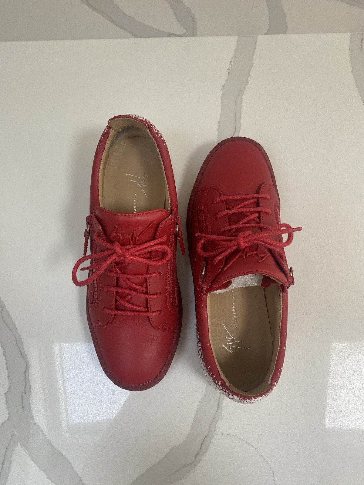 Guiseppe Zanotti Trainers Red And White UK Size 7 image 6