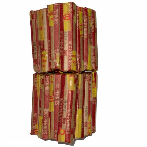 Lot of 20 Rolls of US Pennies from the 1970’s 95% Copper Circulated - Picture 3 of 6