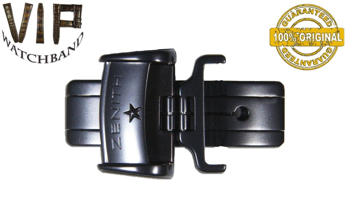 ブラインド NEW OEM Authentic Deployant Clasp ZENITH 18 mm Titanium Black UVP