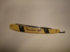 Vtg Stainless F A Clauberg New York Germany Straight HALBERD Trade Mark Razor