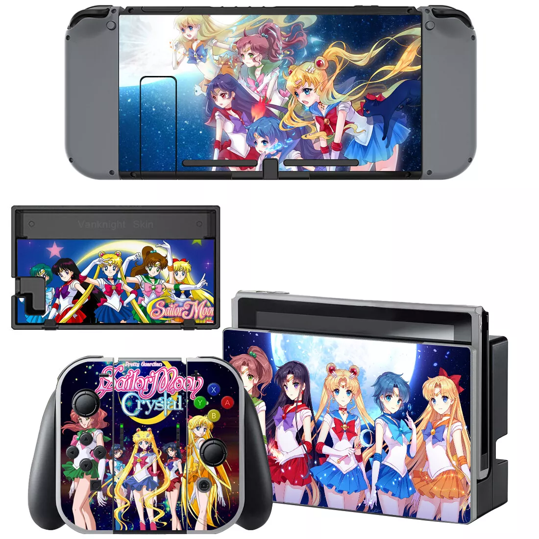 Anime Sailor Moon Girls Cute Skins Sticker for Normal Nintendo